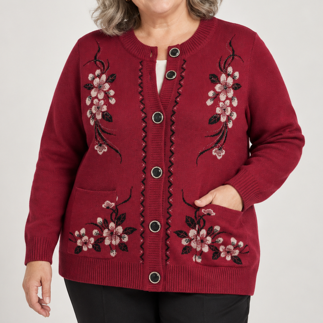 Marisol | Embroidered Floral Button Cardigan