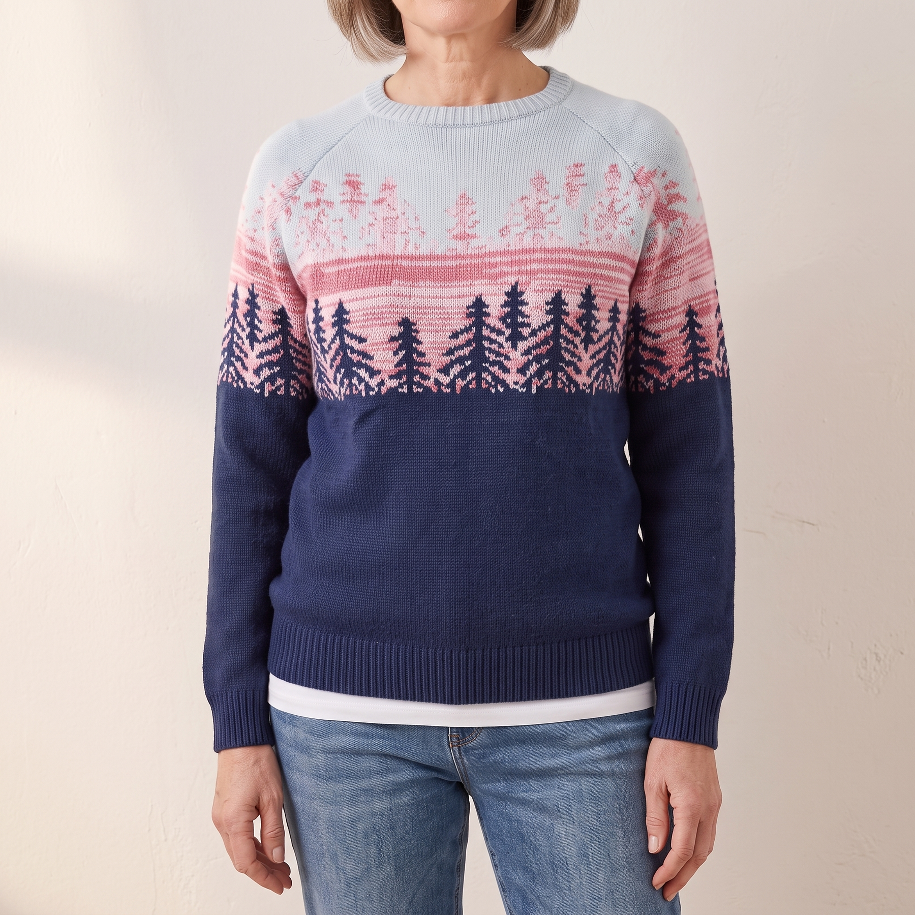 Meredith™ — Fair Isle Forest Sweater
