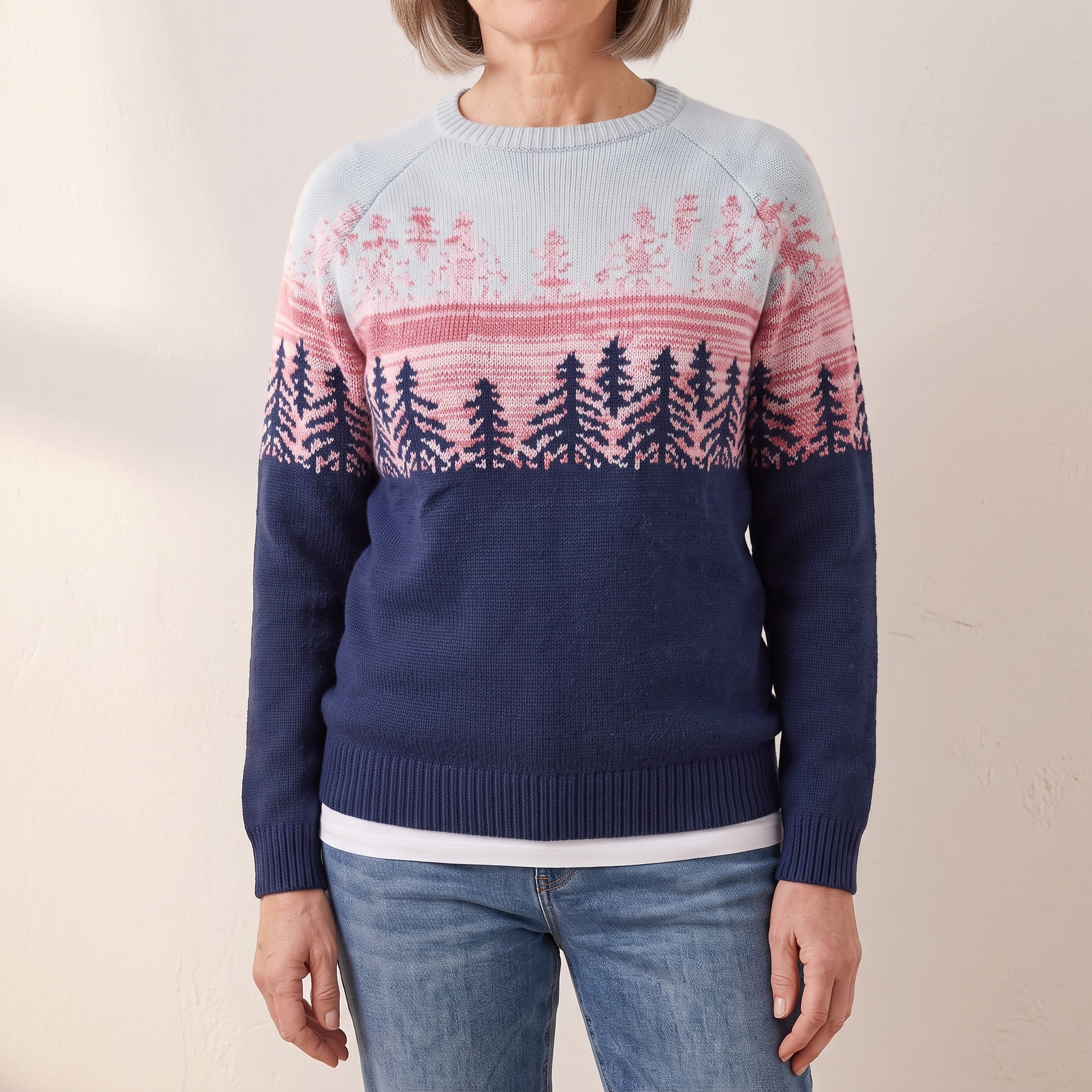 Meredith™ — Fair Isle Forest Sweater
