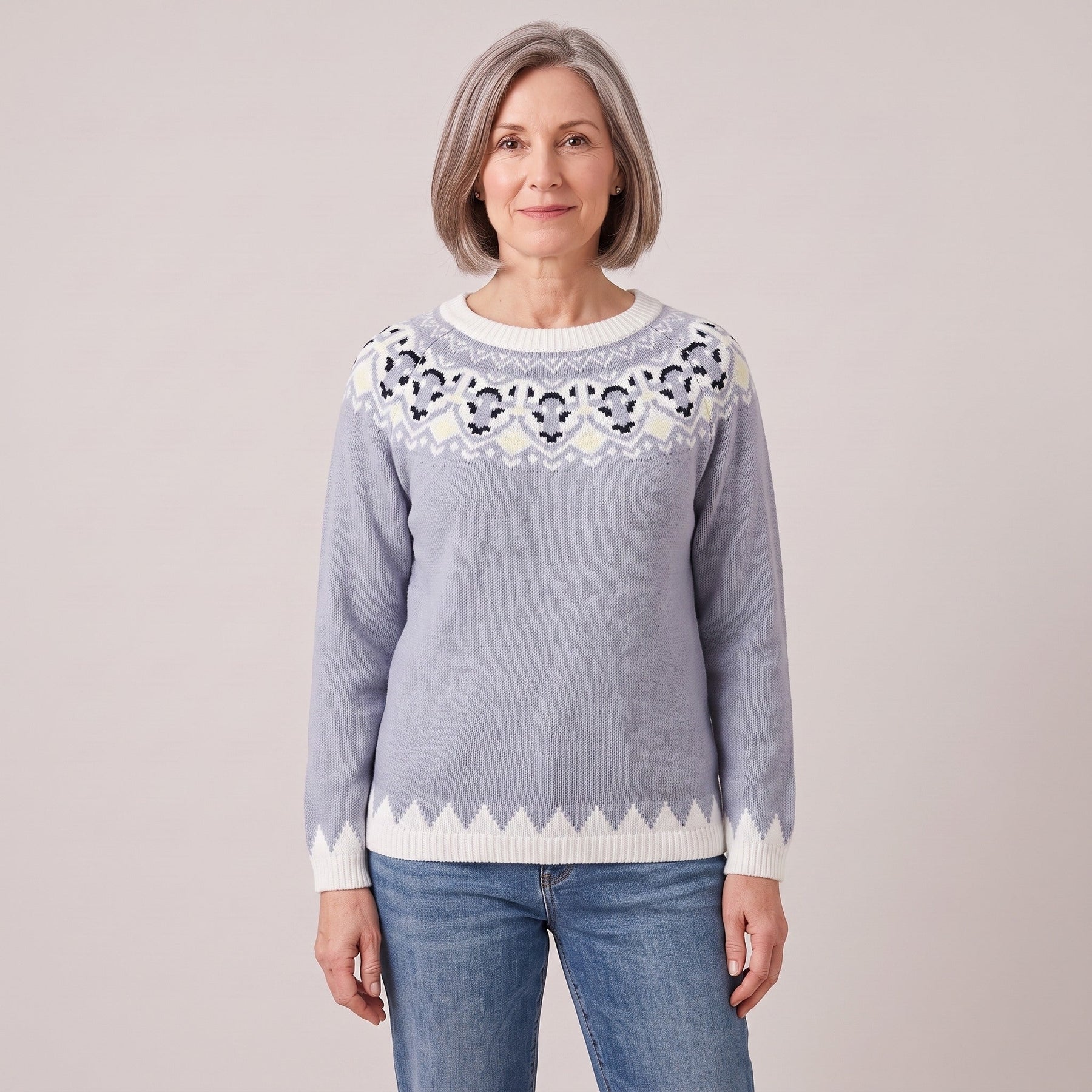 Winifred™ — Fair Isle Yoke Sweater