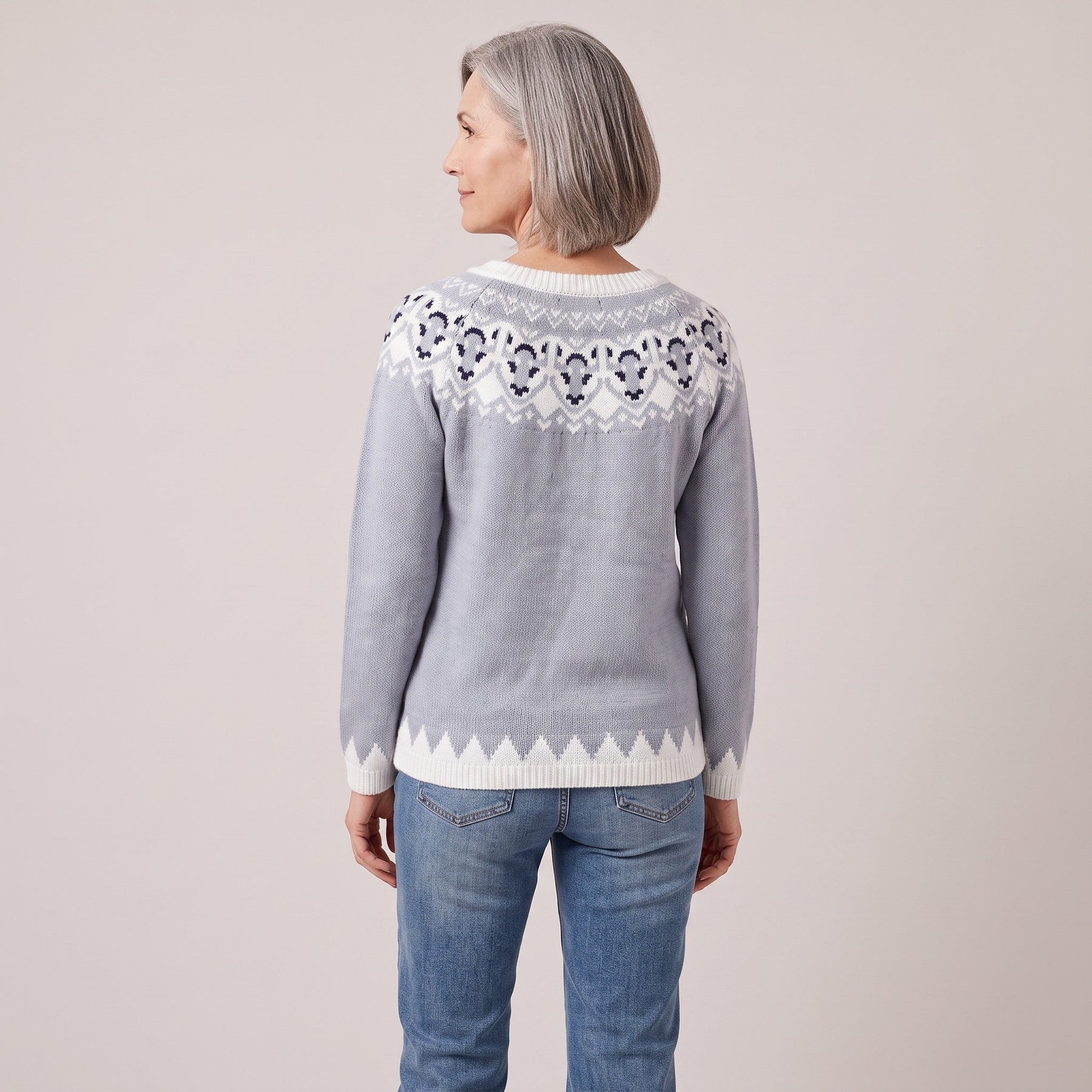 Winifred™ — Fair Isle Yoke Sweater