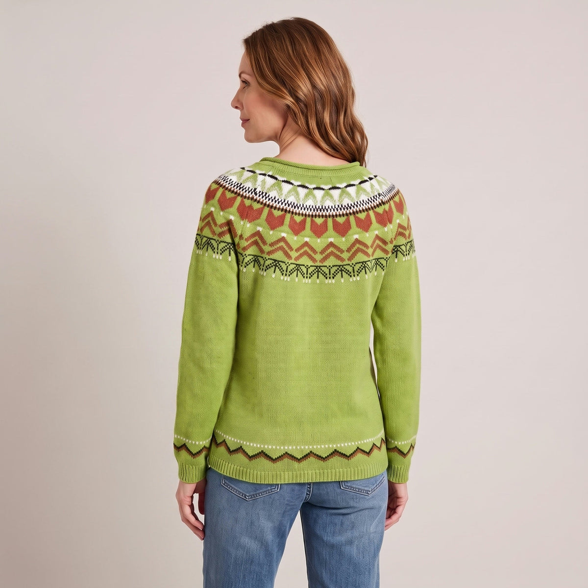 Dorothea™ — Fair Isle Yoke Sweater