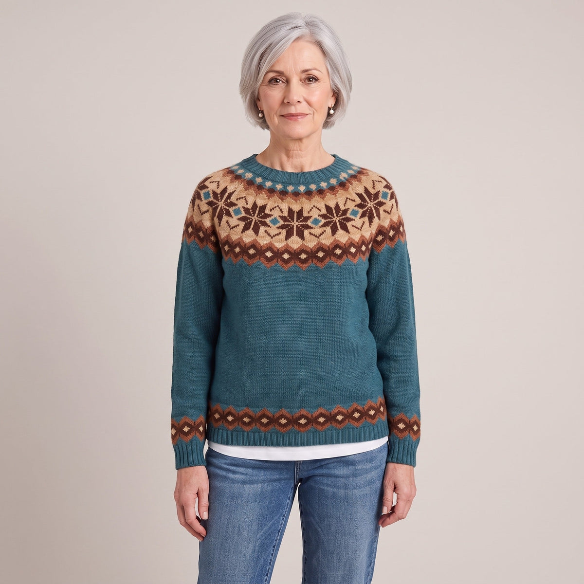 Beverly™ — Nordic Snowflake Sweater