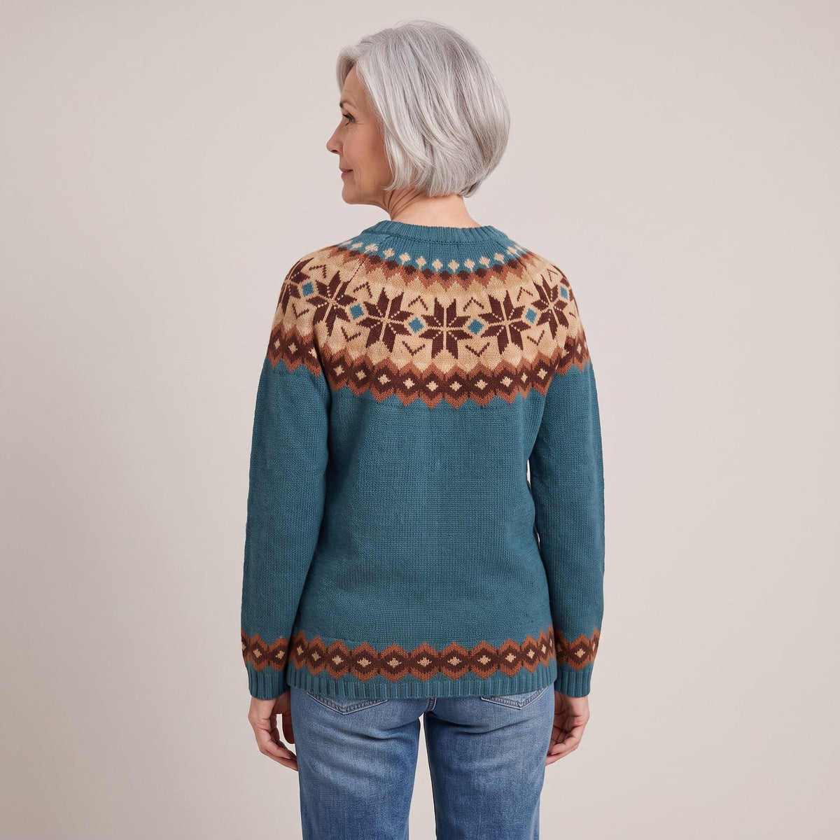 Beverly™ — Nordic Snowflake Sweater