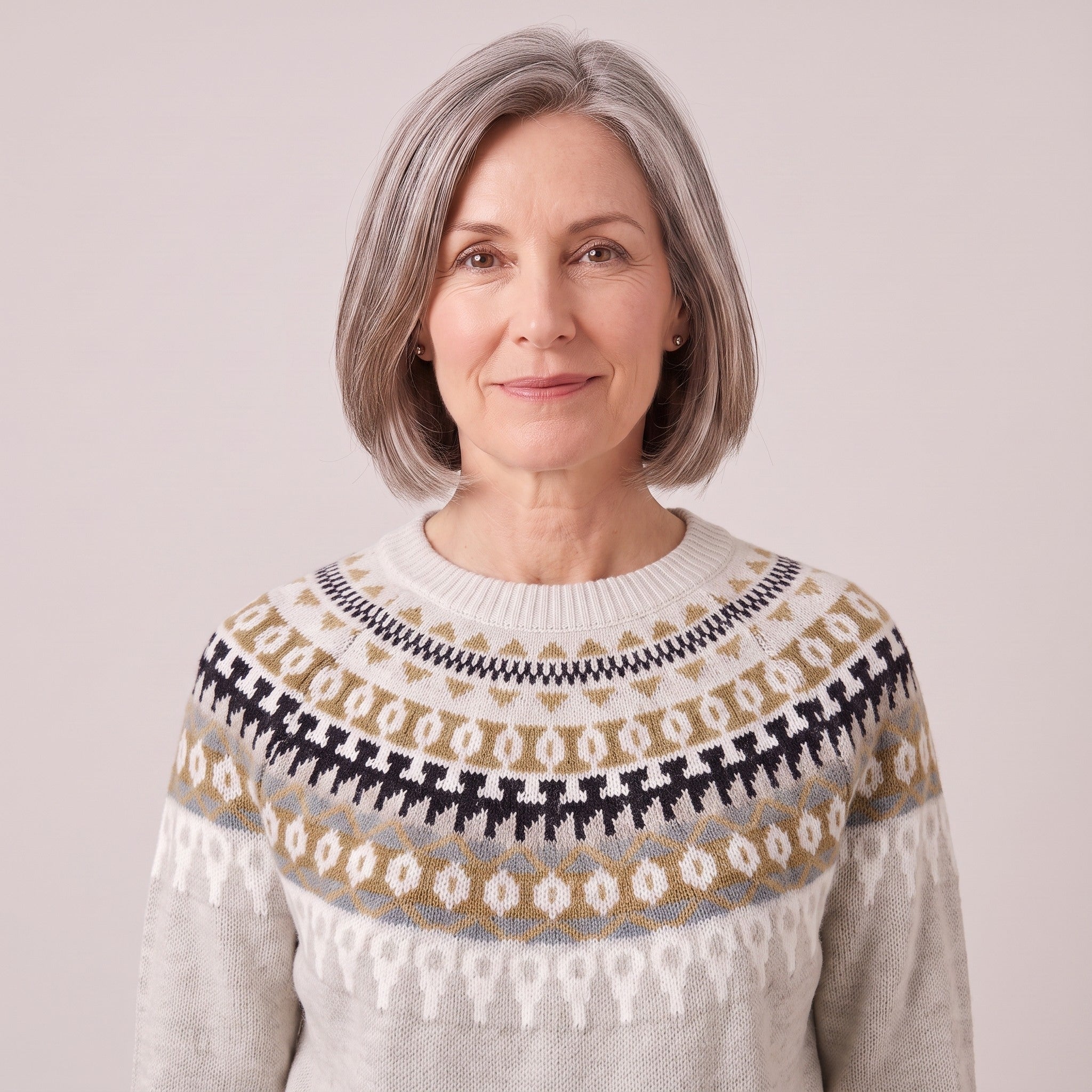 Roberta™ — Fair Isle Yoke Sweater
