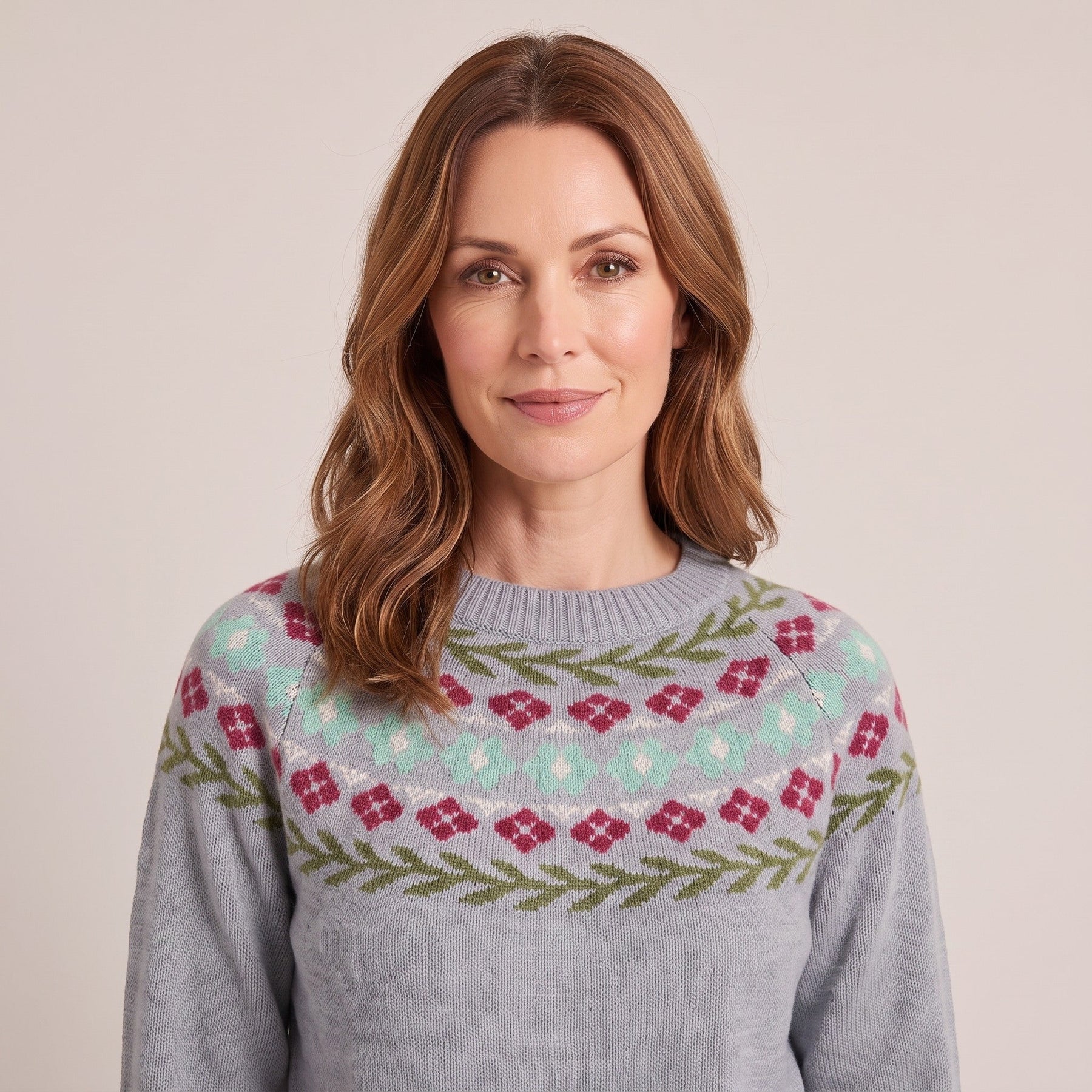 Miriam™ — Floral Yoke Sweater