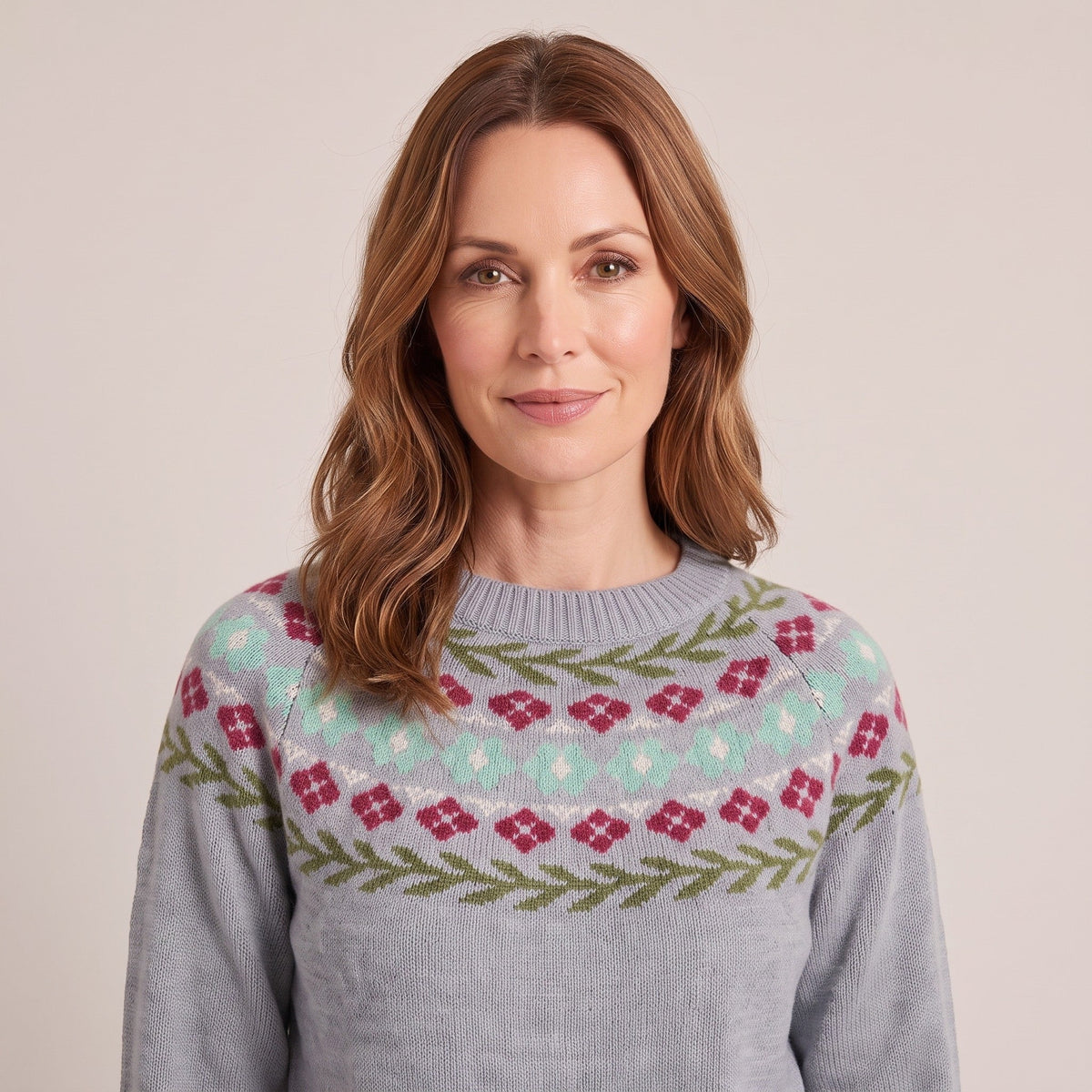 Miriam™ — Floral Yoke Sweater