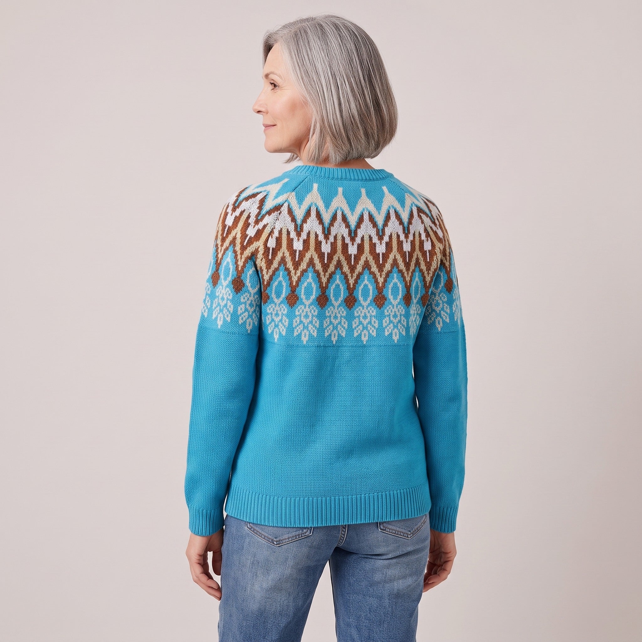 Eloise™ — Fair Isle Yoke Sweater
