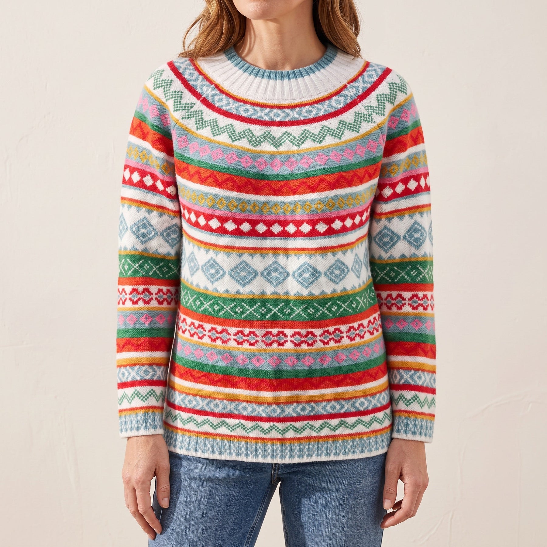 Yvonne™ — Fair Isle Knit Sweater