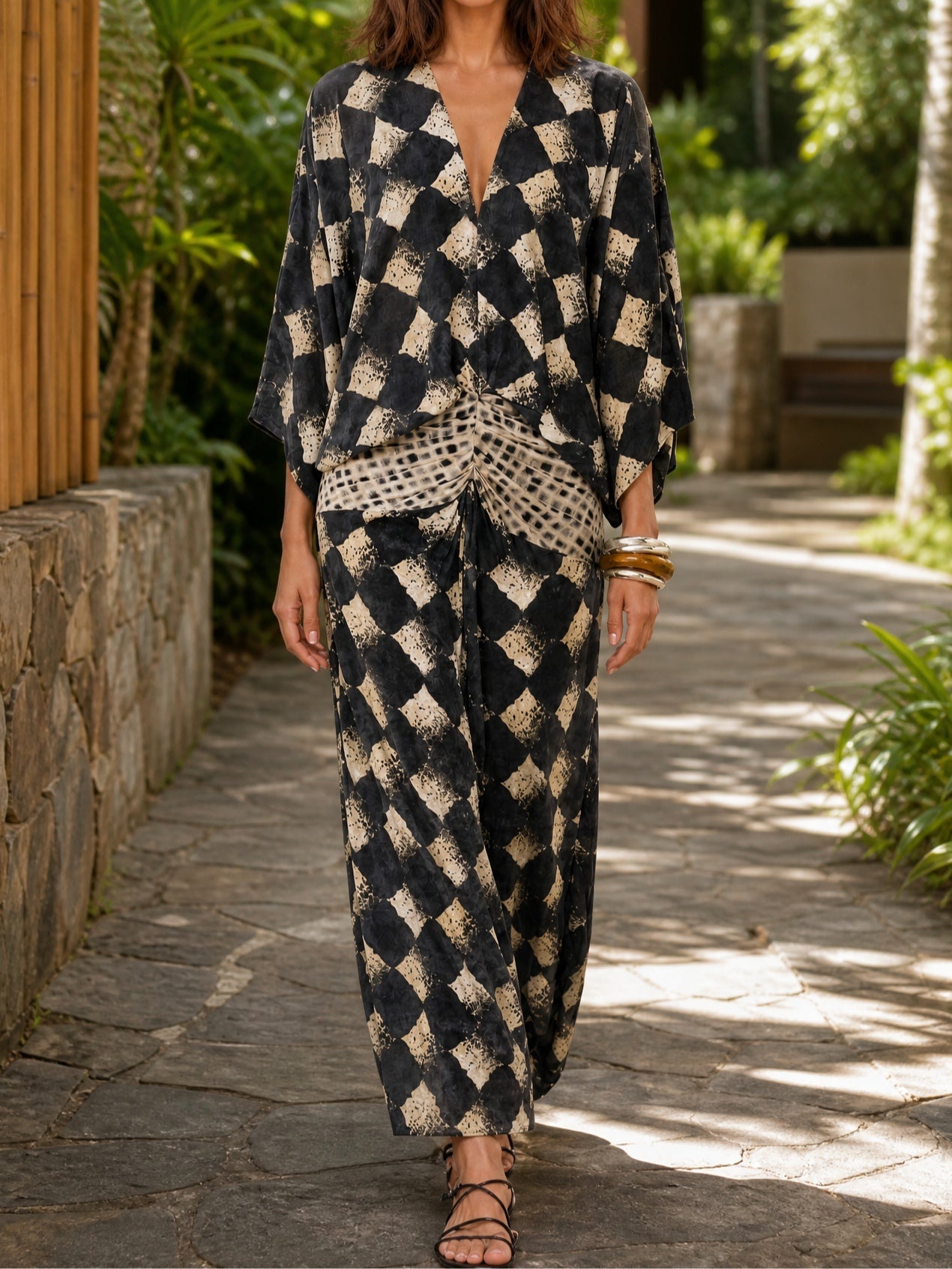 Abstract Check Print Set