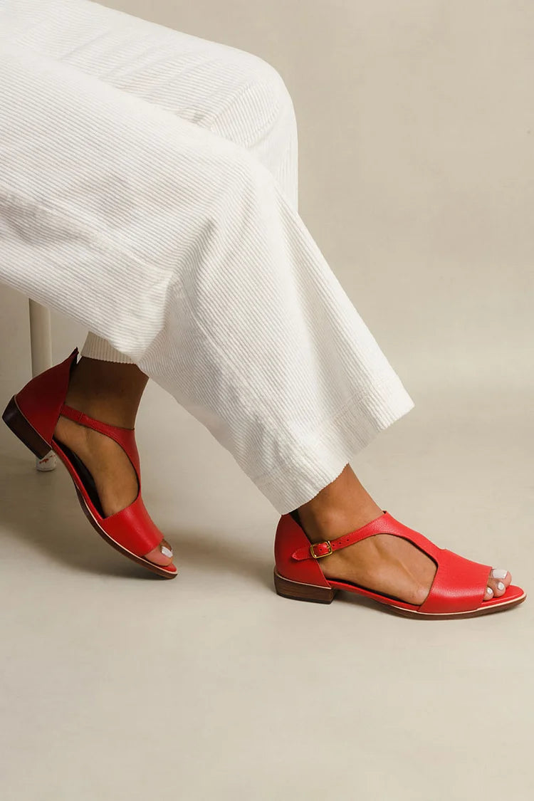 Casey - Casual Cut-Out Peep-Toe Sandals