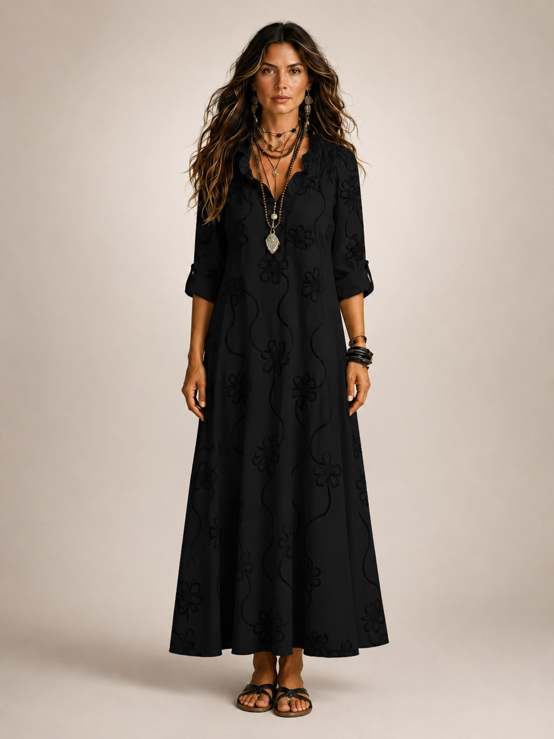 Merle Tummy-Concealing Floral Summer Dress