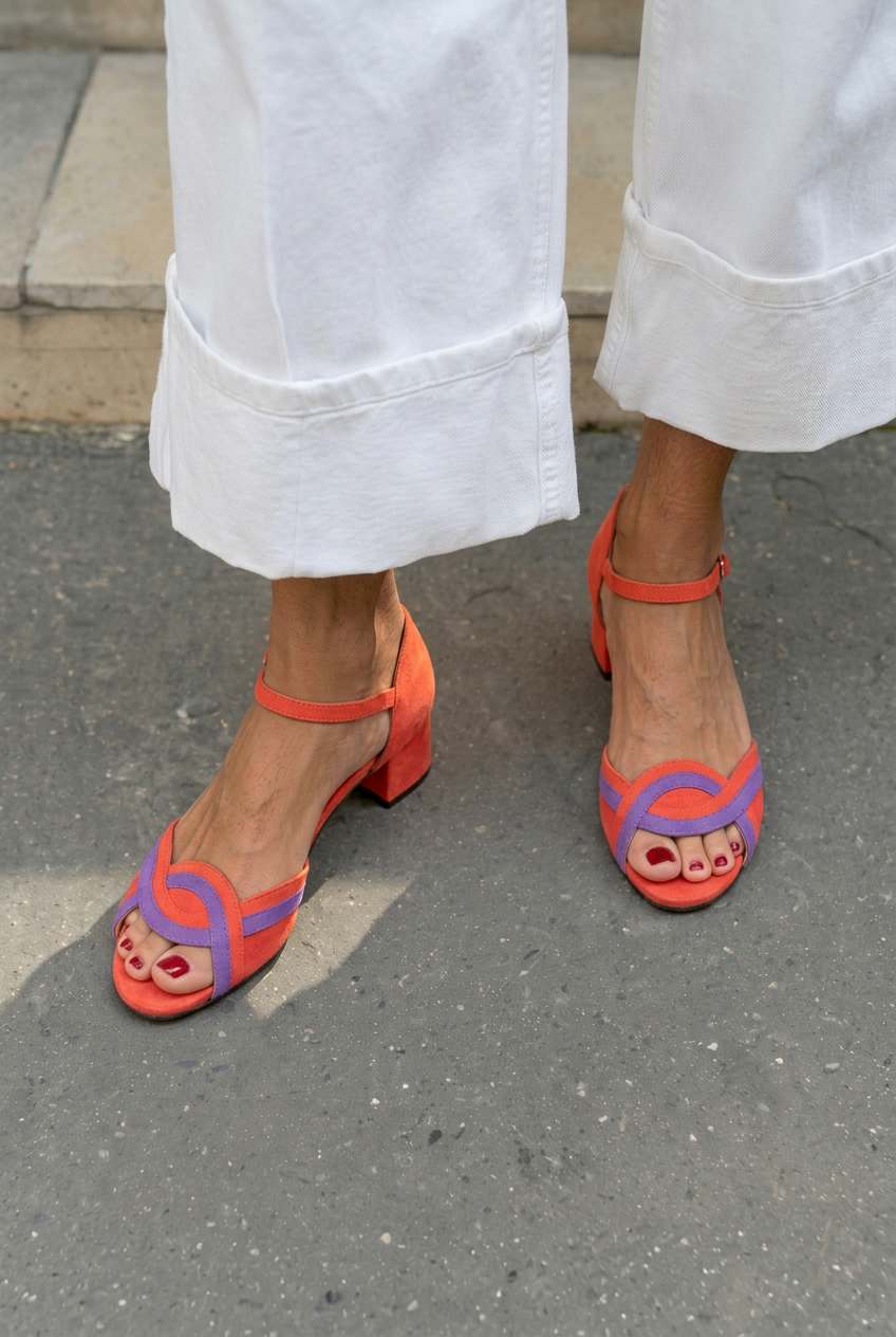 Jaina - Suede Peep-Toe Sandals