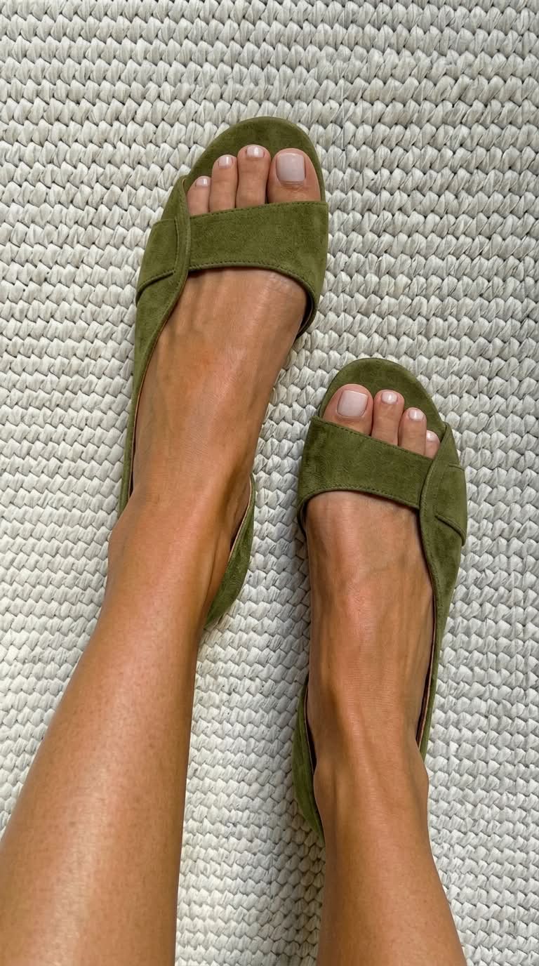 Vera - Casual Suede Open-Toe Slingback Flat Sandals