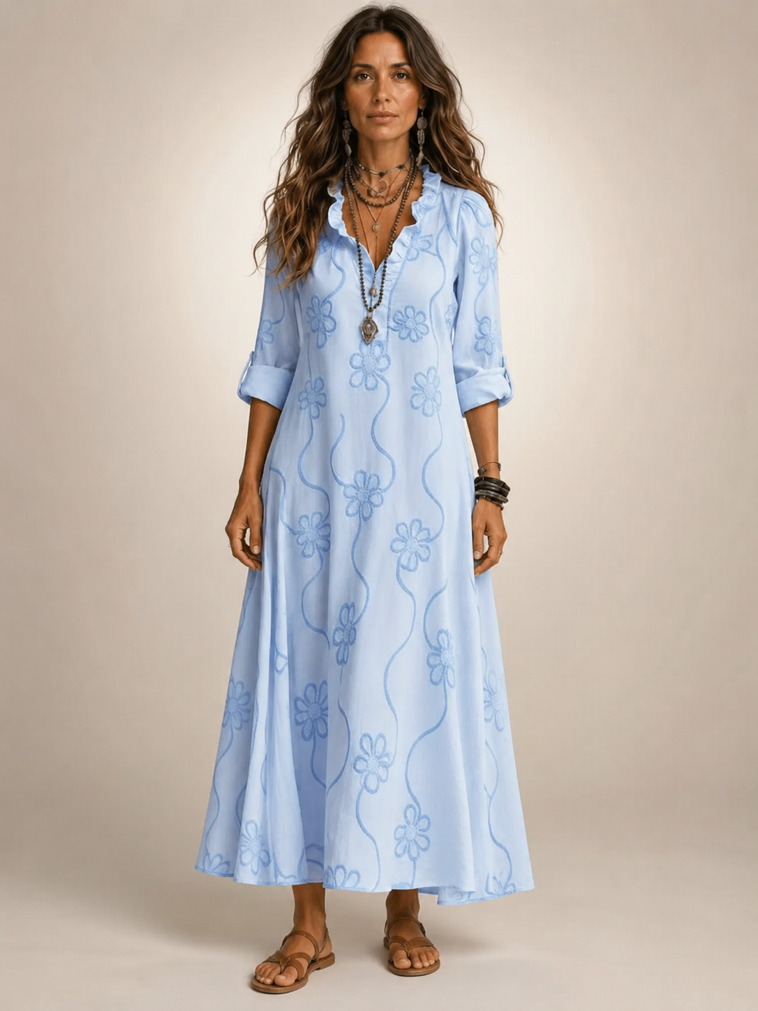 Merle Tummy-Concealing Floral Summer Dress