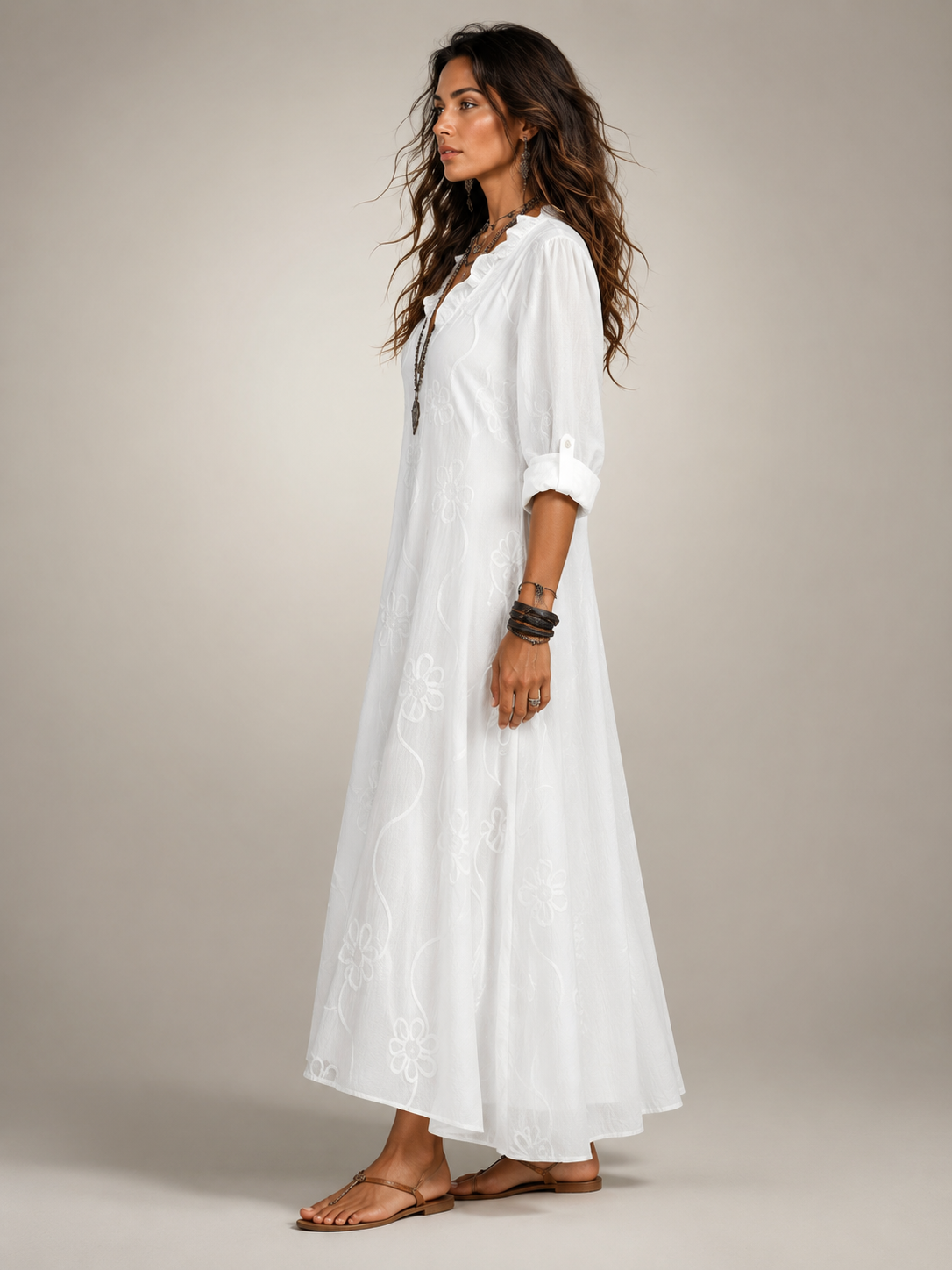 Merle Tummy-Concealing Floral Summer Dress