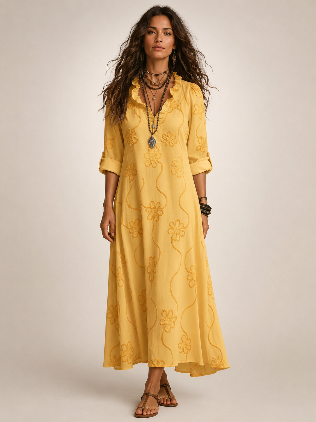 Merle Tummy-Concealing Floral Summer Dress