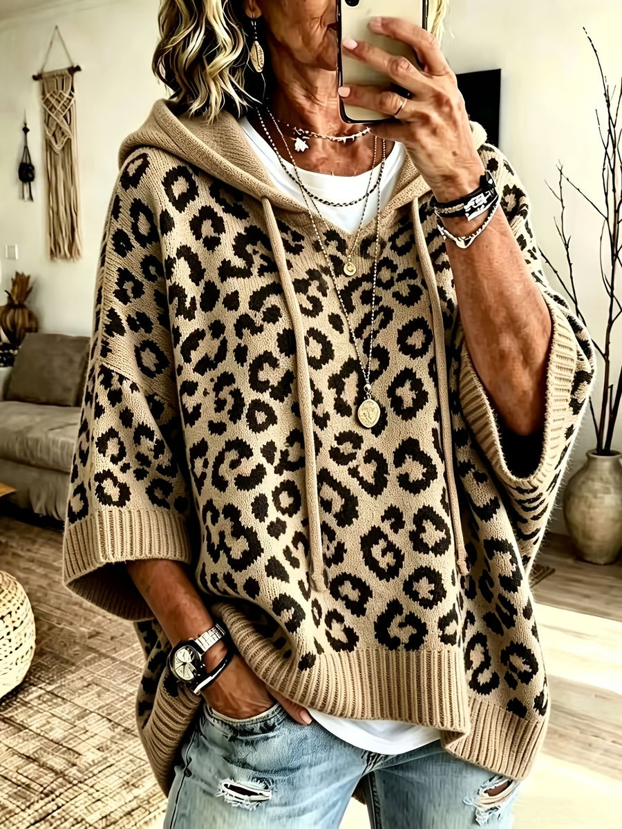 Marietta™ | Leopard Print Hooded Sweater