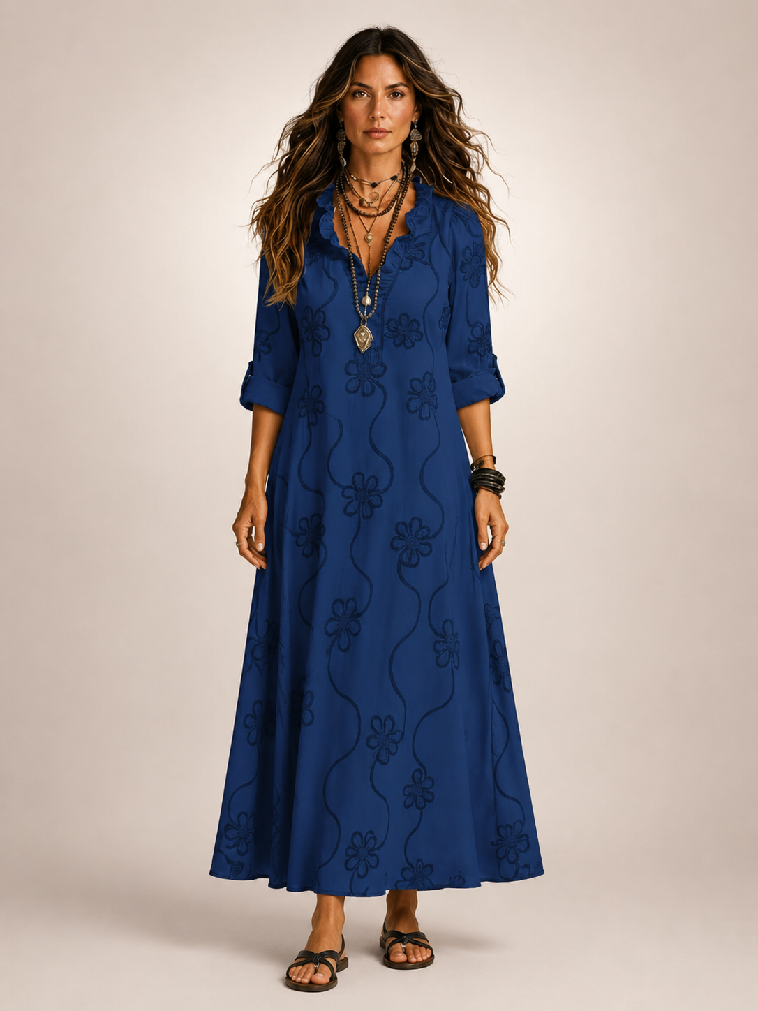 Merle Tummy-Concealing Floral Summer Dress