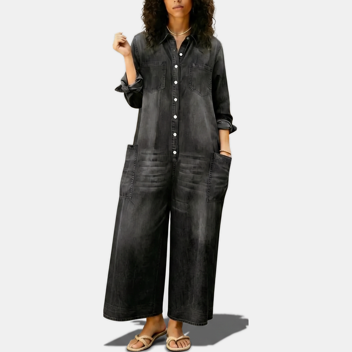 Dakota | Wide-Leg Denim Jumpsuit