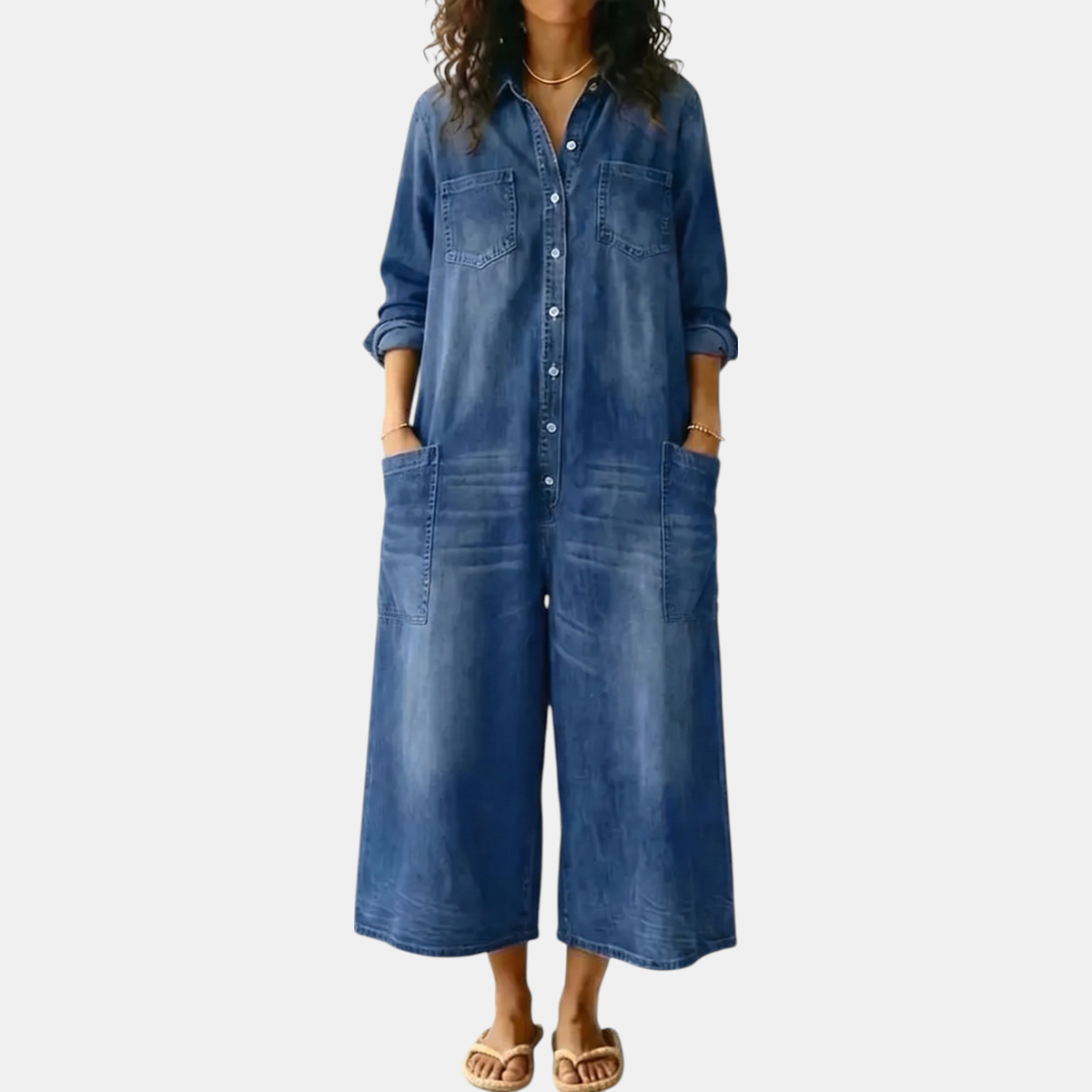 Dakota | Wide-Leg Denim Jumpsuit