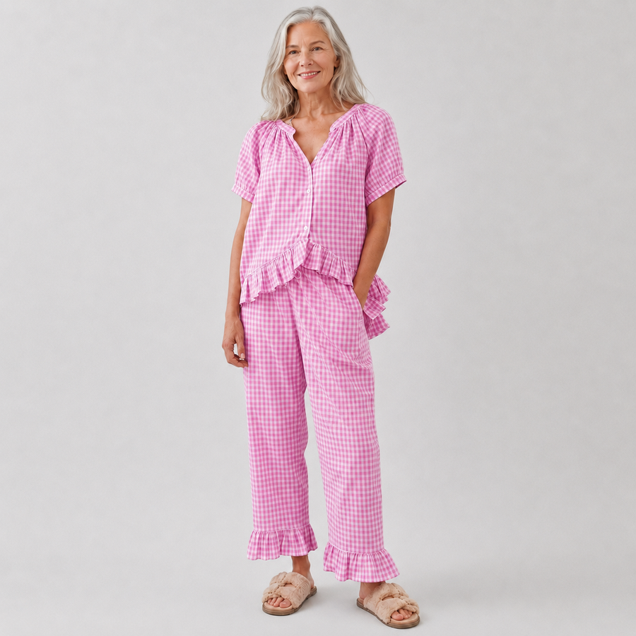 Josephine | Ruffle-Trim Pajama Set