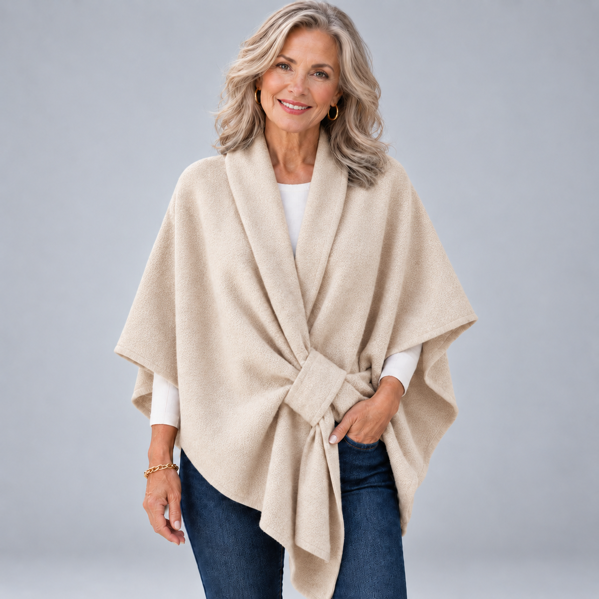 Clara | Cozy Fall Poncho Wrap