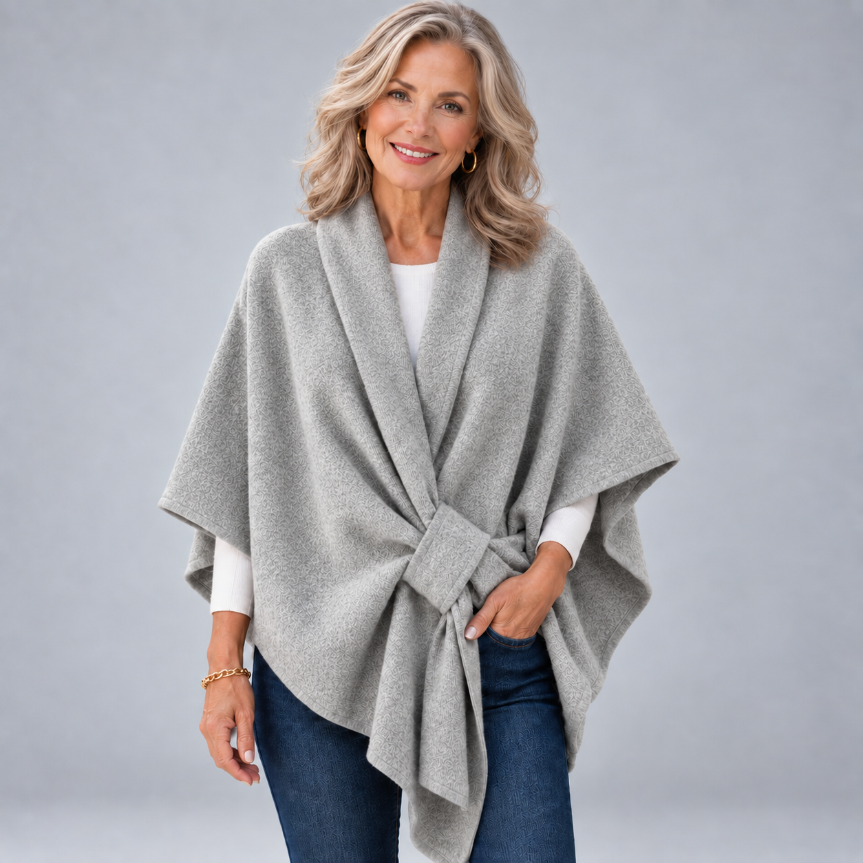 Clara | Cozy Fall Poncho Wrap