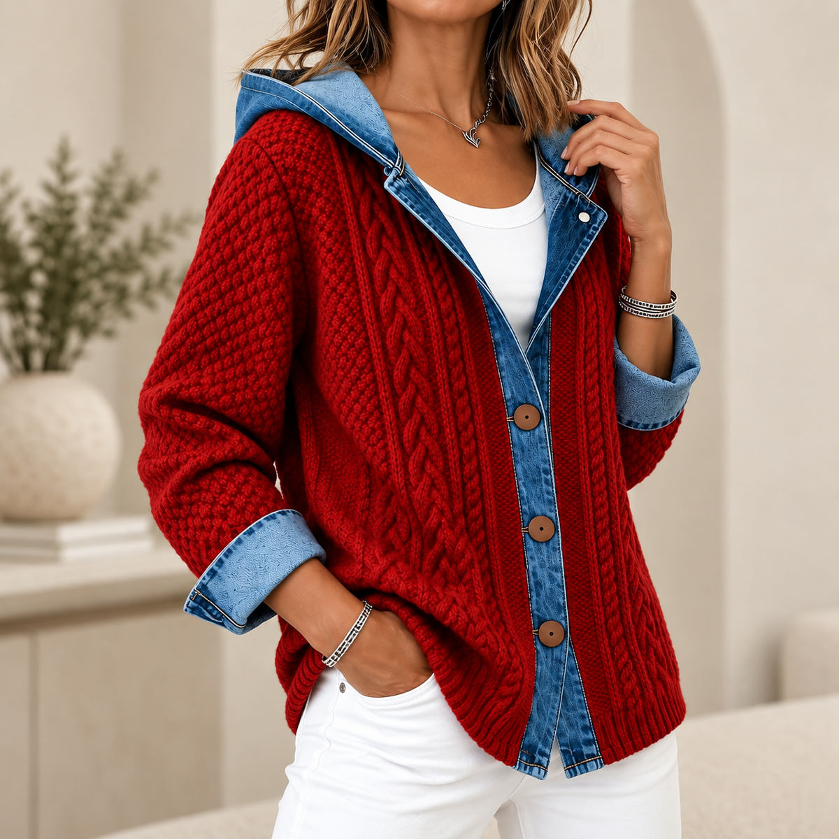 Margot | Hooded Knit Jacket