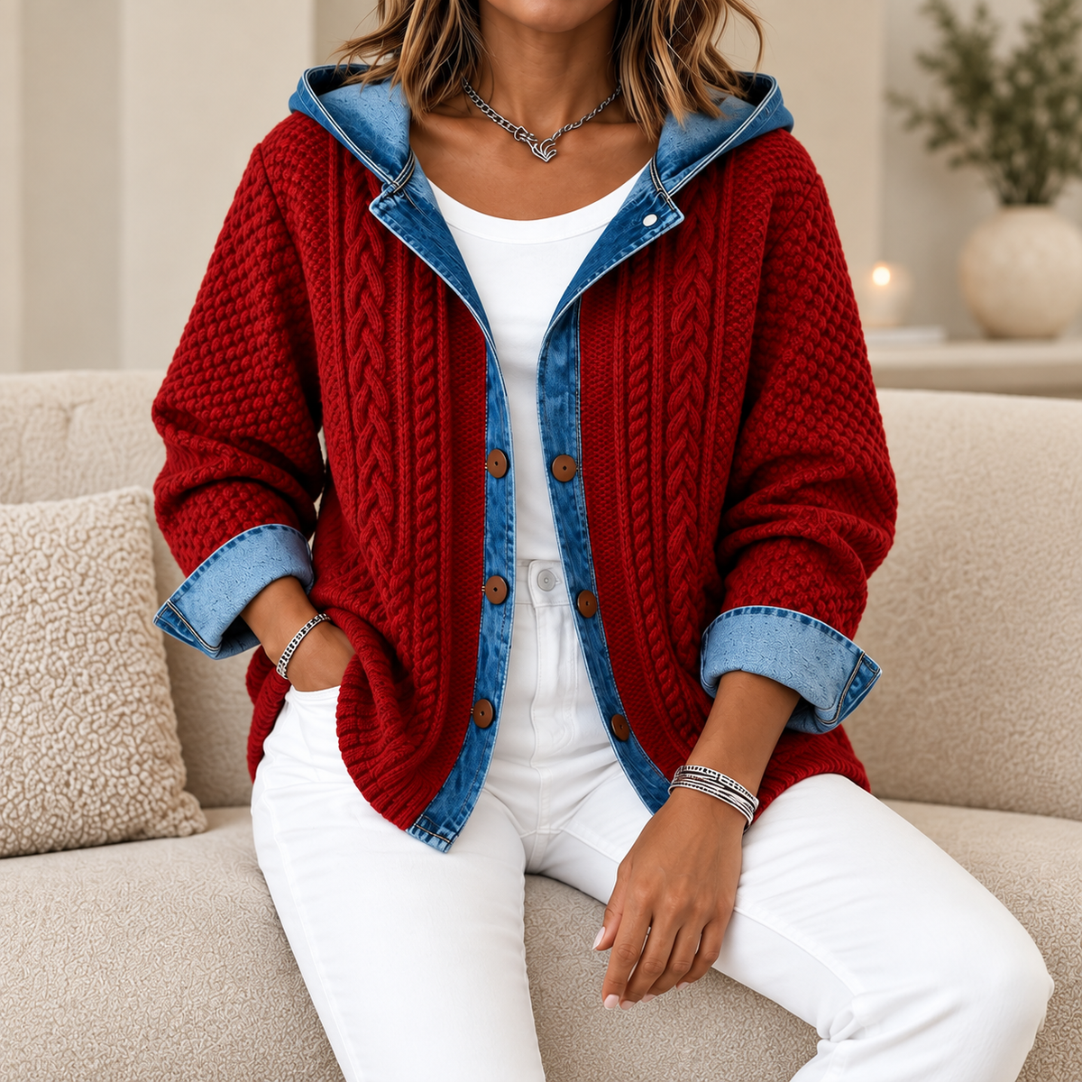 Margot | Hooded Knit Jacket