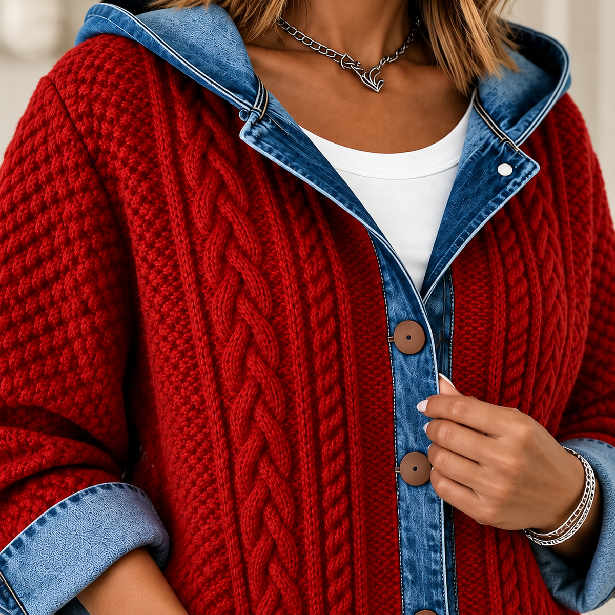 Margot | Hooded Knit Jacket