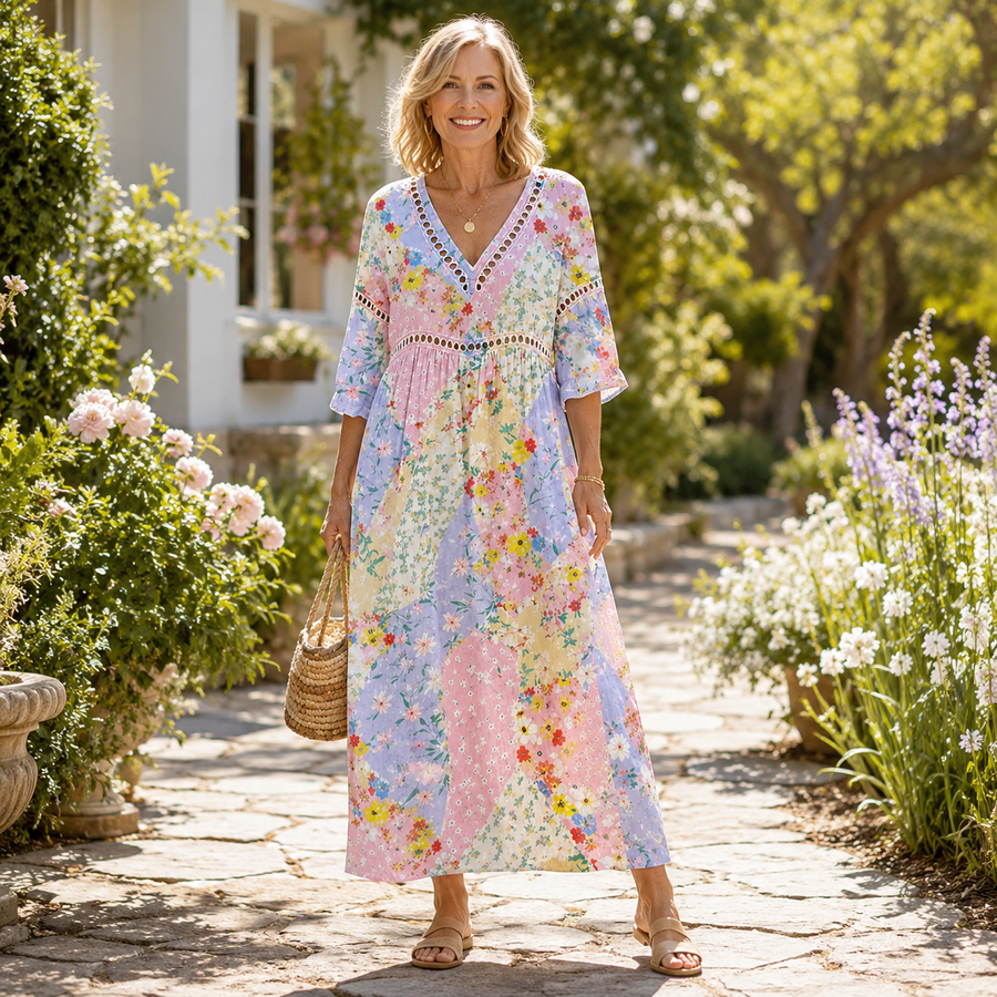 Soft Floral Beach Dress