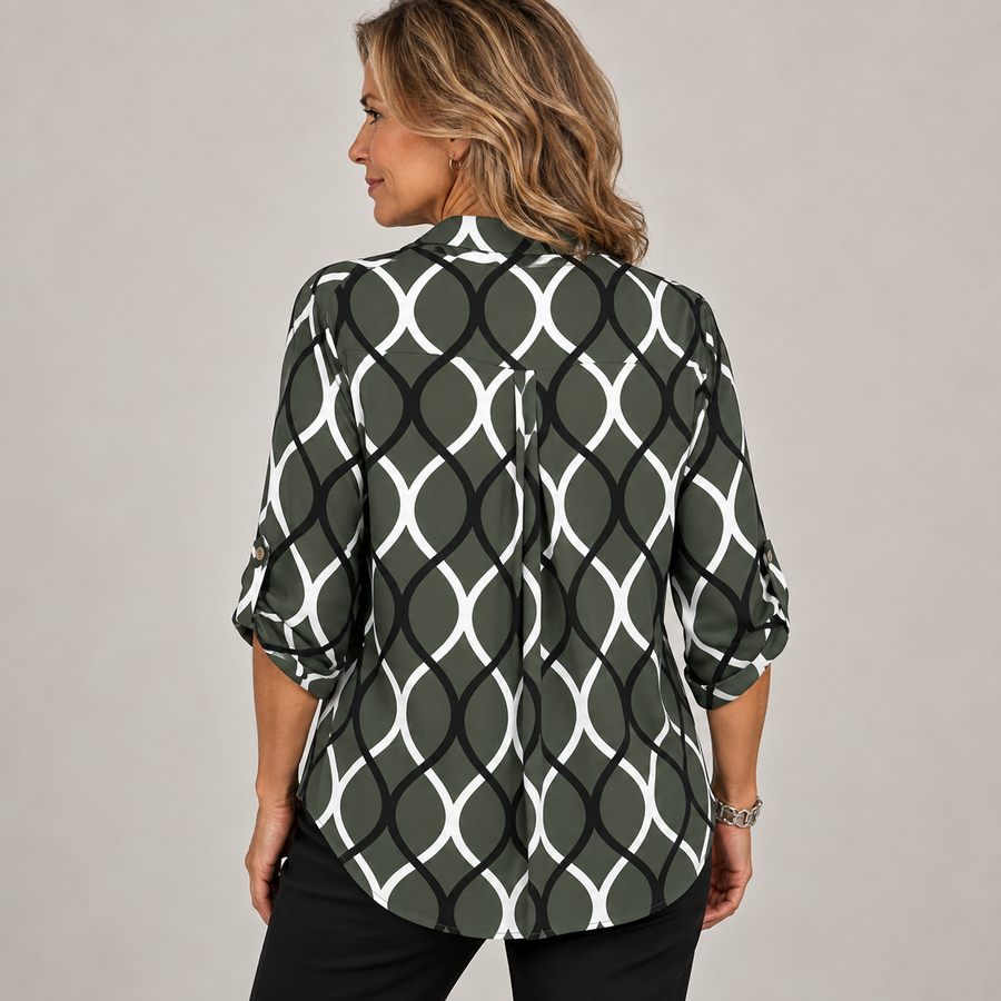 Christabel | Casual Long-Sleeve Patterned Blouse