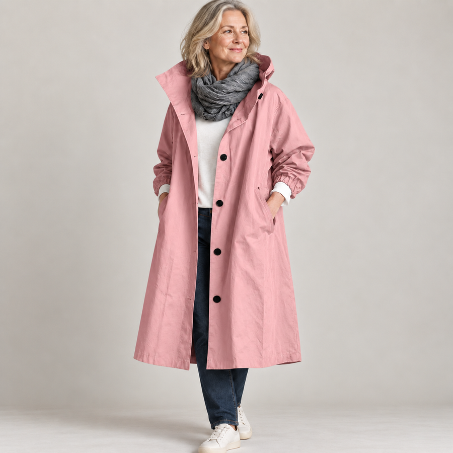 Theodora | Hooded Longline Trench Coat