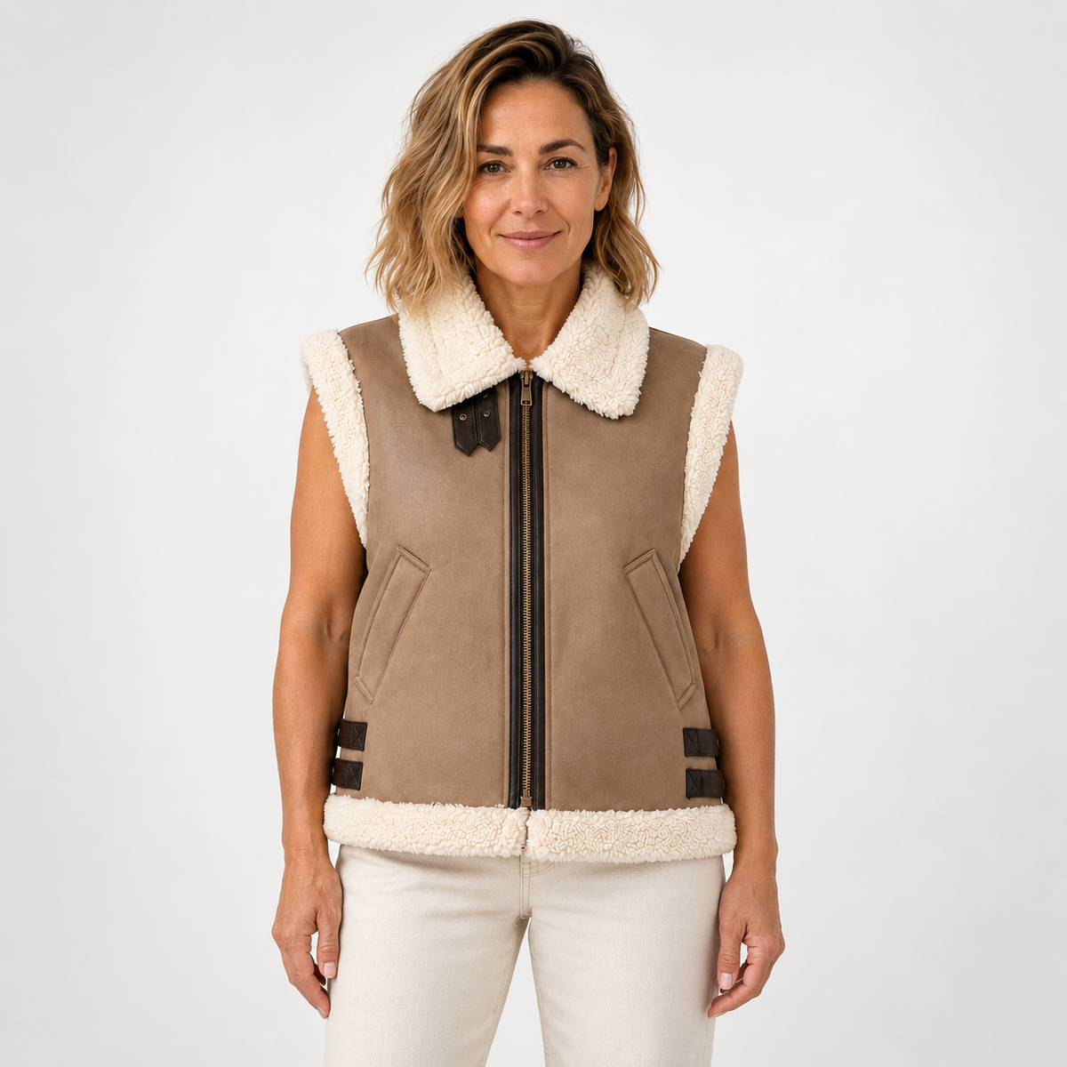 Genevieve | Shearling-Effect Vest