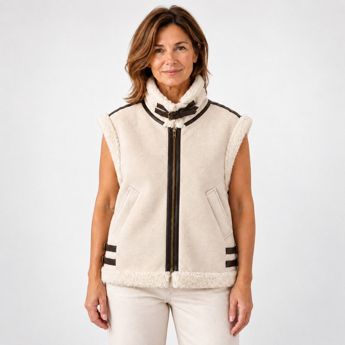 Genevieve | Shearling-Effect Vest
