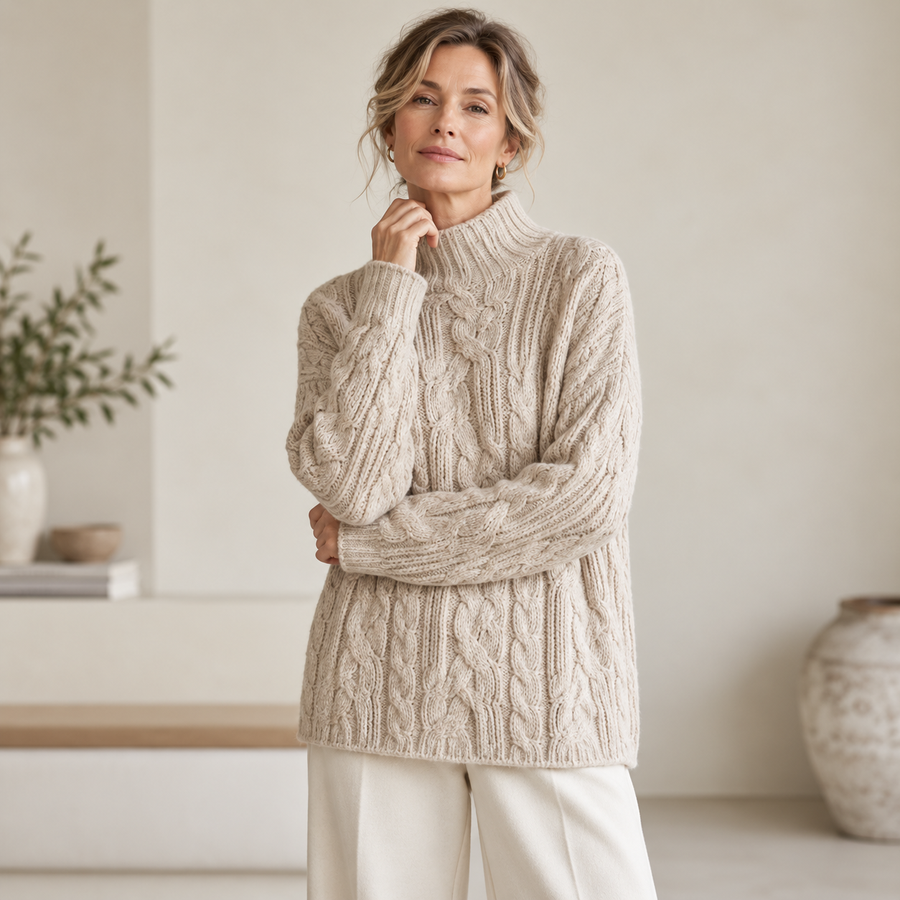 Sophie | Cable-Knit Turtleneck Sweater