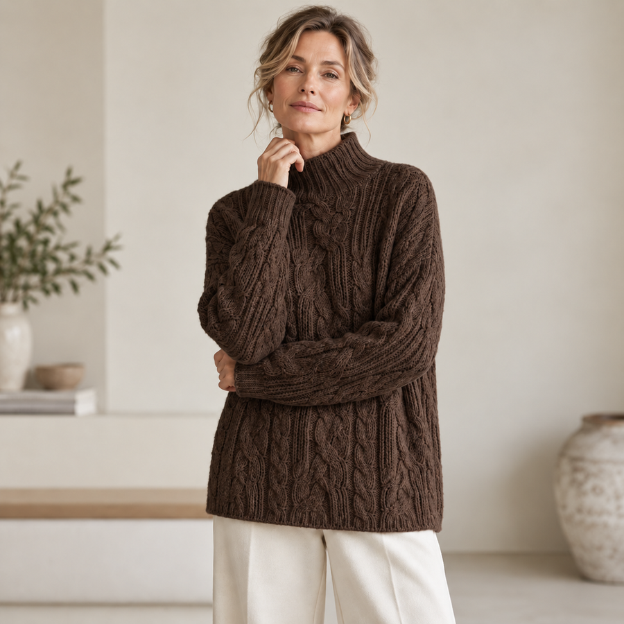Sophie | Cable-Knit Turtleneck Sweater
