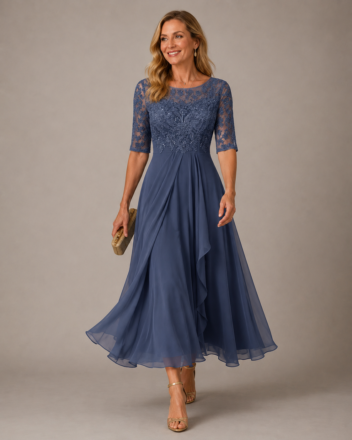 Rose – The Flattering Lace Midi Dress