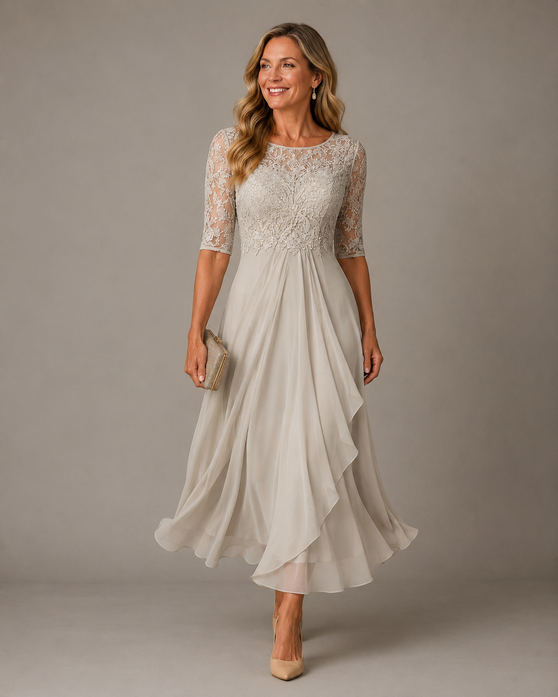 Rose – The Flattering Lace Midi Dress