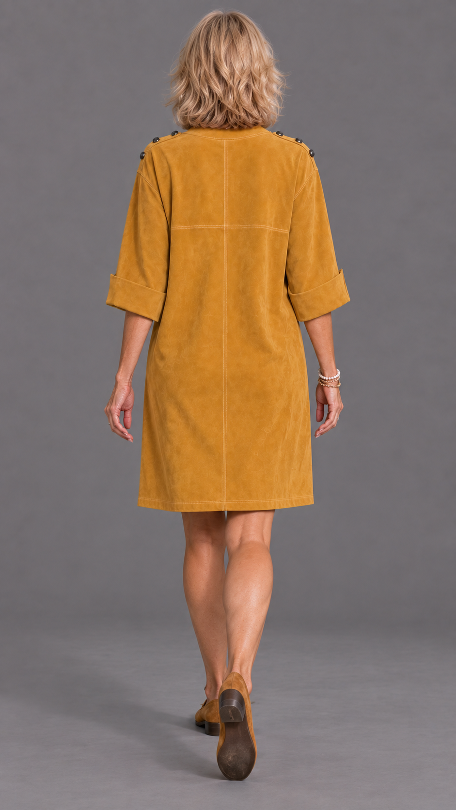 Deborah | Short Suede-Look Dress