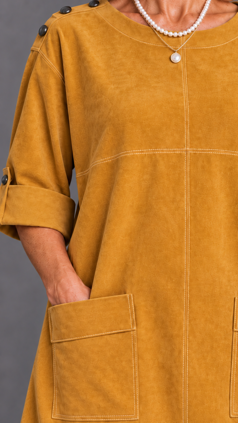Deborah | Short Suede-Look Dress