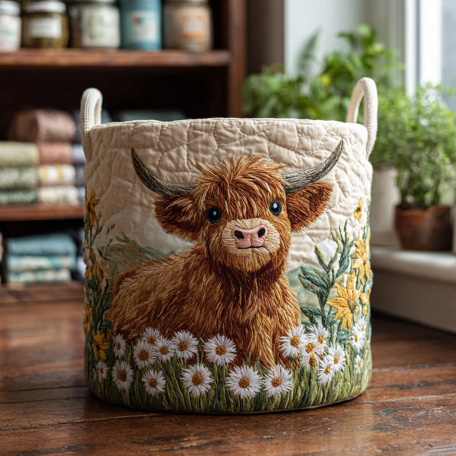 Jeanine™ Daisy Calf Quilted Laundry Basket