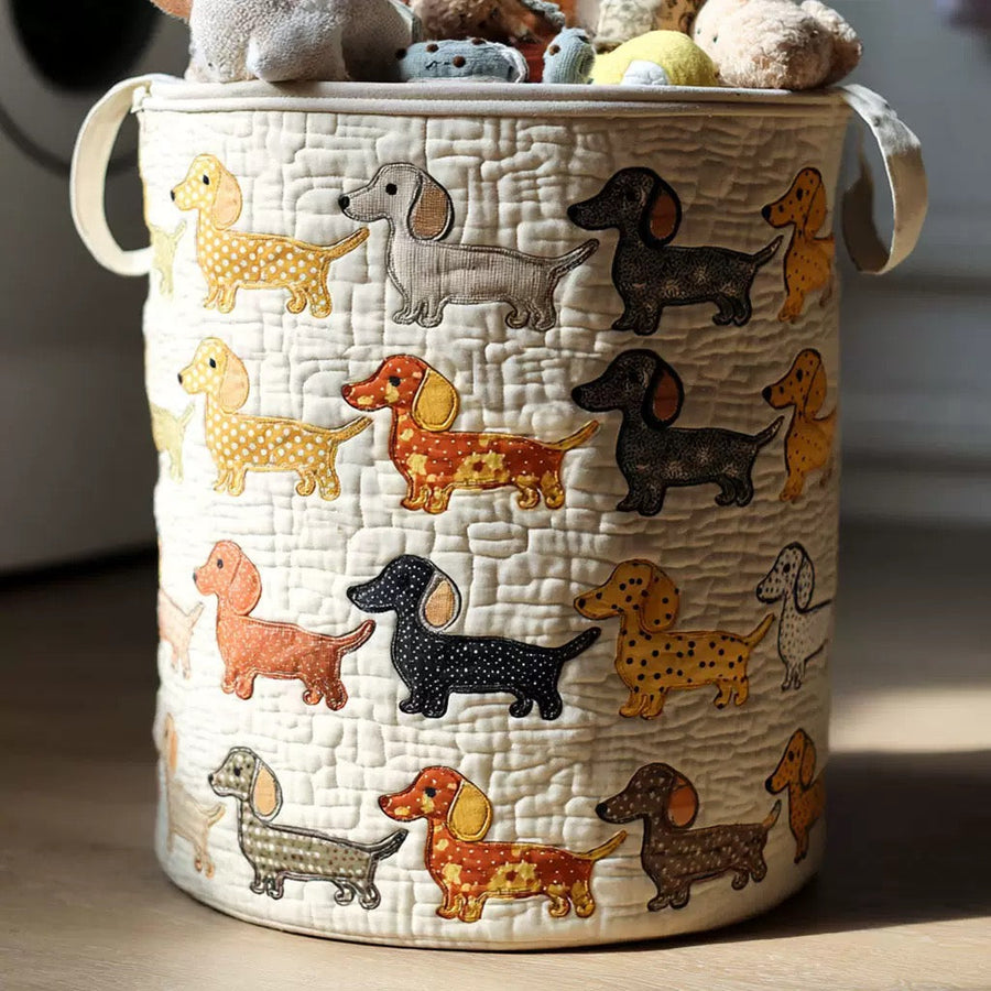 Tressie™ Dachshund Quilted Laundry Basket