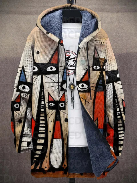 Pamela | Artistic Print Hooded Jacket