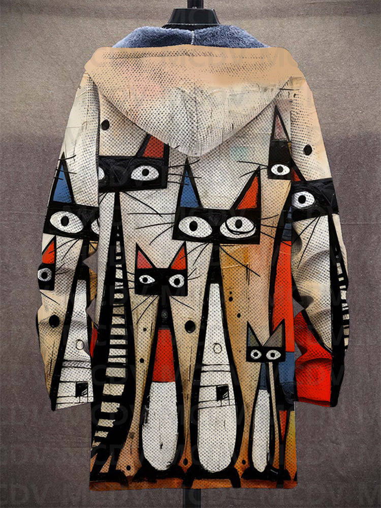 Pamela | Artistic Print Hooded Jacket