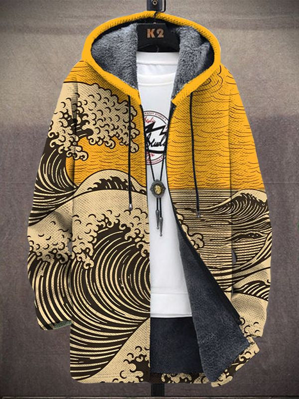 Margot | Artistic-Print Hooded Cardigan