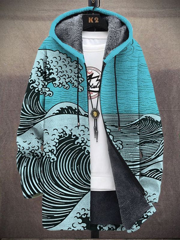 Margot | Artistic-Print Hooded Cardigan