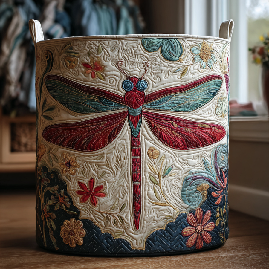 Karen™ Dragonfly Quilted Laundry Basket