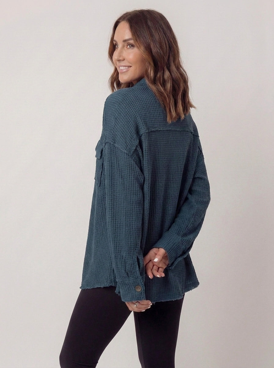 Auvora | Waffle Knit Shacket